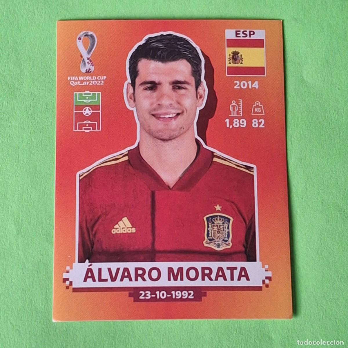 Cromos de F&uacute;tbol: WORLD CUP MUNDIAL QATAR 2022 - VERSION NARANJA SUDAMERICA - ESP 18 ESPA&Ntilde;A - ALVARO MORATA