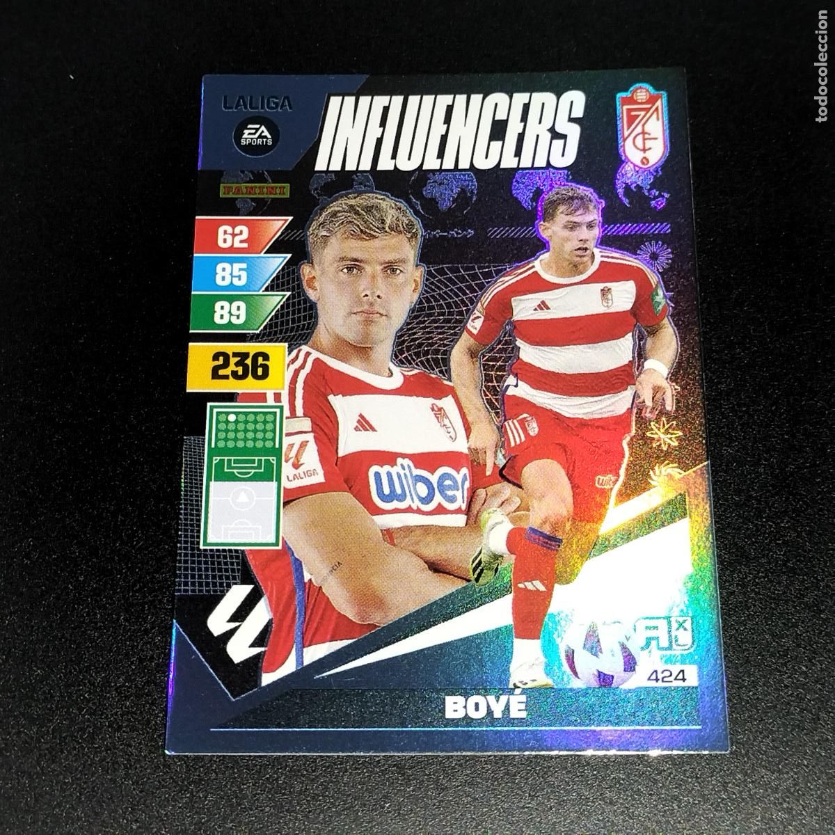 Cromos de F&uacute;tbol: 424 BOYE INFLUENCERS GRANADA CROMOS ADRENALYN XL LALIGA CARD 2023 2024 23 214 PANINI