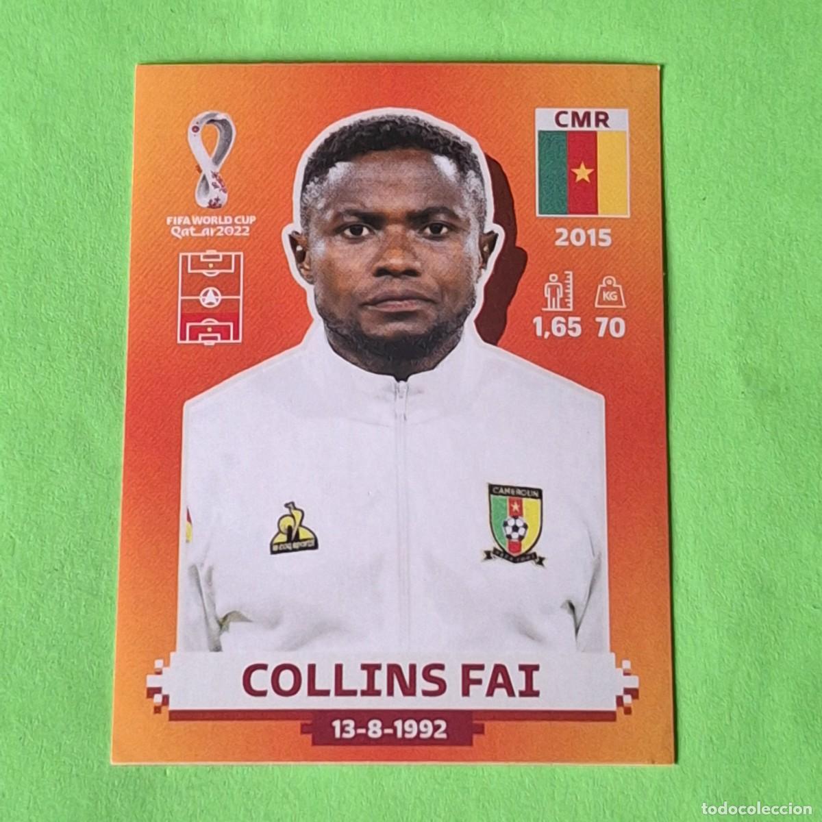 Cromos de F&uacute;tbol: WORLD CUP MUNDIAL QATAR 2022 - VERSION NARANJA SUDAMERICA - CMR 5 CAMERUN - COLLINS FAI