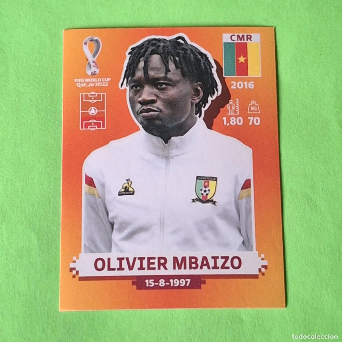 Cromos de F&uacute;tbol: WORLD CUP MUNDIAL QATAR 2022 - VERSION NARANJA SUDAMERICA - CMR 6 CAMERUN - OLIVIER MBAIZO