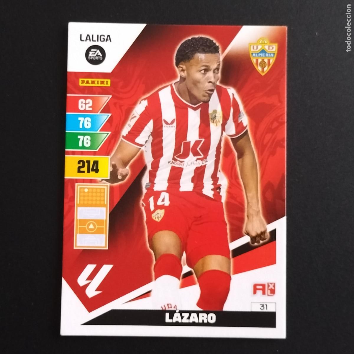 Cromos de F&uacute;tbol: 31 LAZARO ALMERIA CROMOS ADRENALYN XL LALIGA CARD 2023 2024 23 24 PANINI