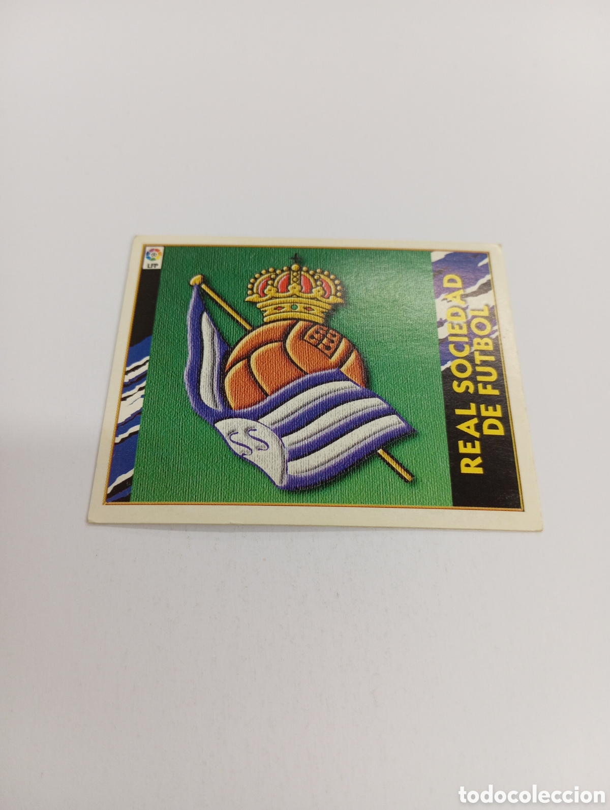 Cromos de F&uacute;tbol: ESCUDO Real Sociedad Liga Este 1997 1998 NUEVO SIN PEGAR 97 98