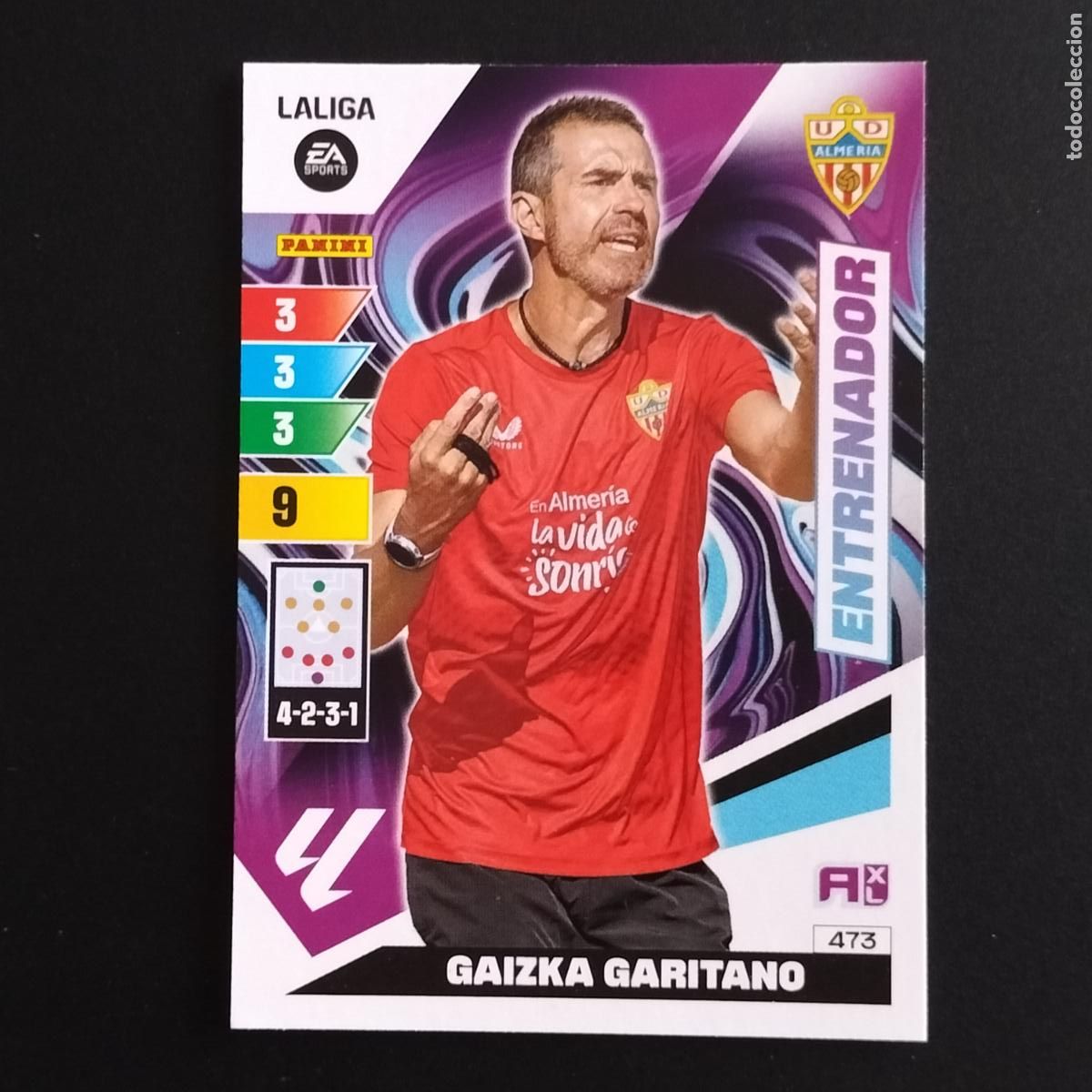 Cromos de Futebol: 473 GAIZKA GARITANO ENTRENADOR ALMERIA CROMOS ADRENALYN XL LALIGA CARD 2023 2024 23 24 PANINI