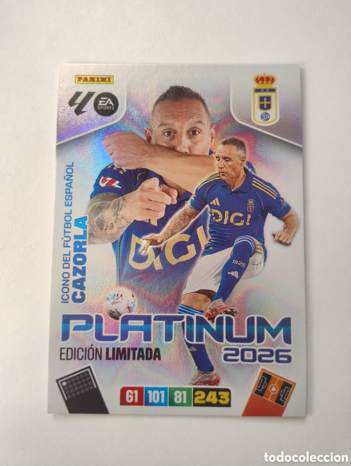 Figurine di Calcio: Cazorla - Oviedo - Adrenalyn XL Liga 2025 - 2026 Platinum Edici&oacute;n Limitada