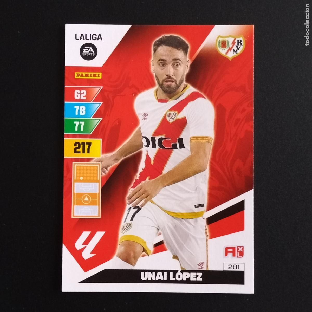 Cromos de F&uacute;tbol: 281 UNAI LOPEZ RAYO VALLECANO CROMOS ADRENALYN XL LALIGA CARD 2023 2024 23 214 PANINI