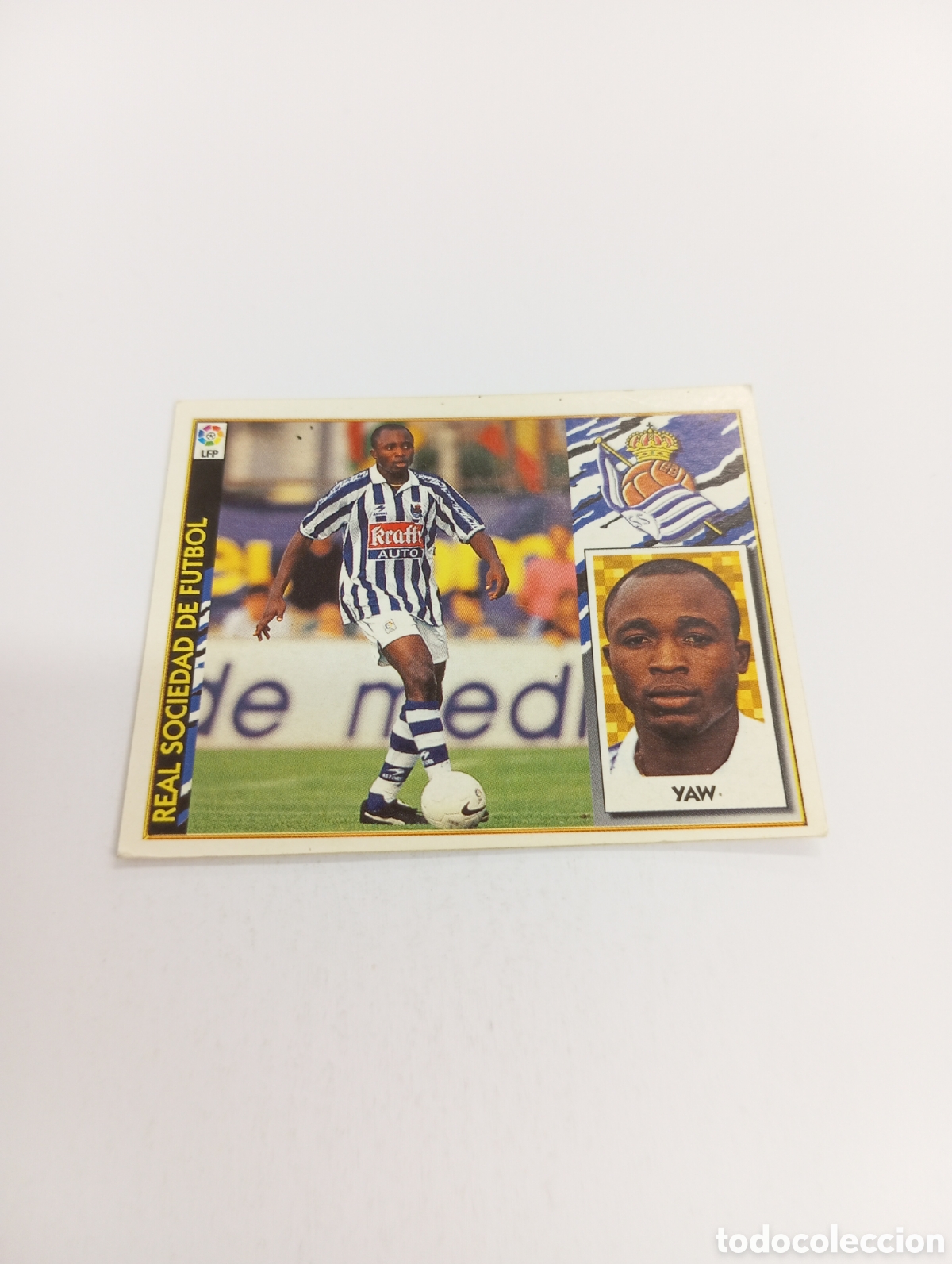 Cromos de F&uacute;tbol: YAW ERROR Escudo REAL MADRID Real Sociedad Liga Este 1997 1998 NUEVO SIN PEGAR 97 98
