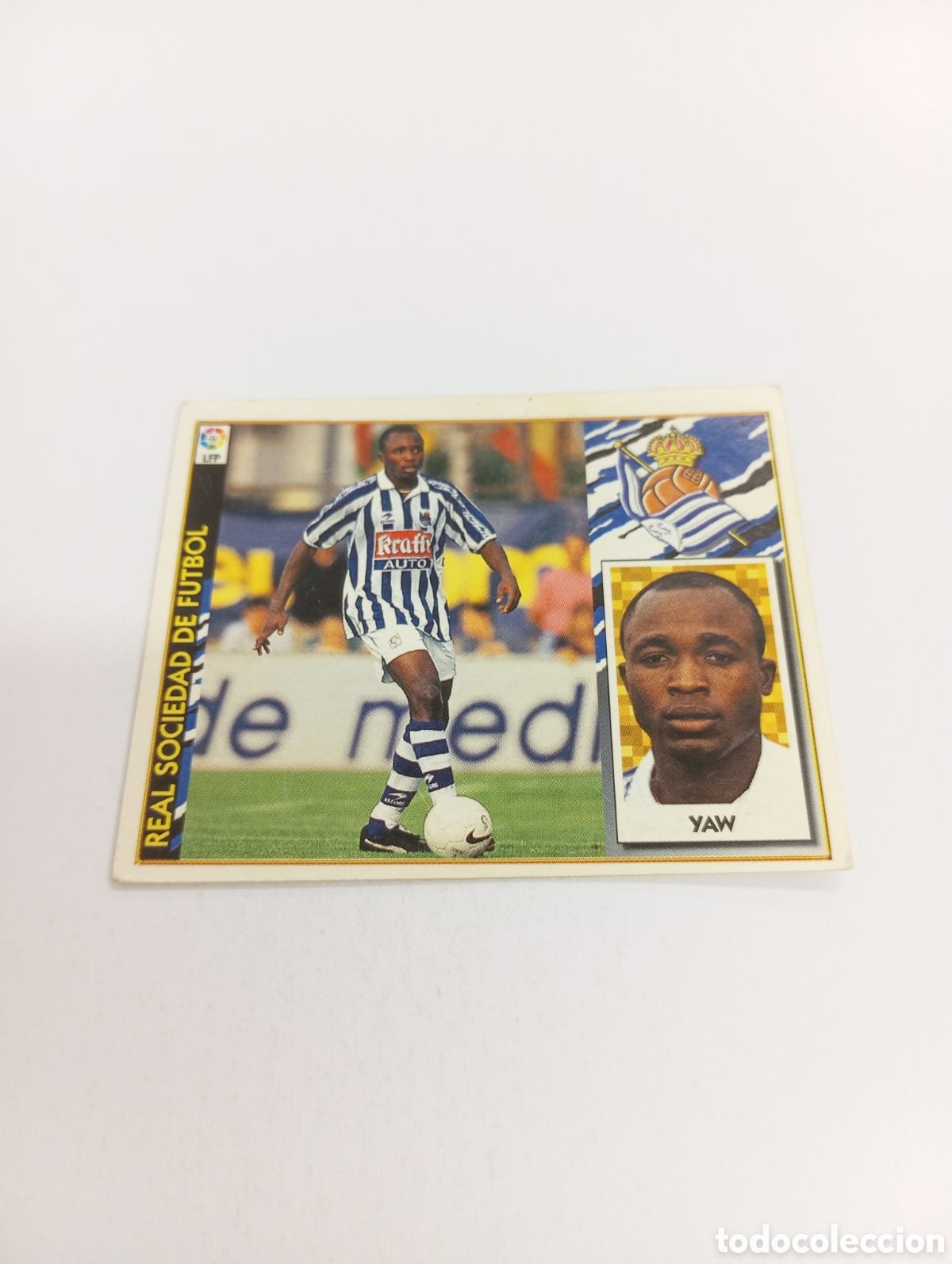 Cromos de F&uacute;tbol: YAW ERROR Escudo REAL MADRID Real Sociedad Liga Este 1997 1998 NUEVO SIN PEGAR 97 98