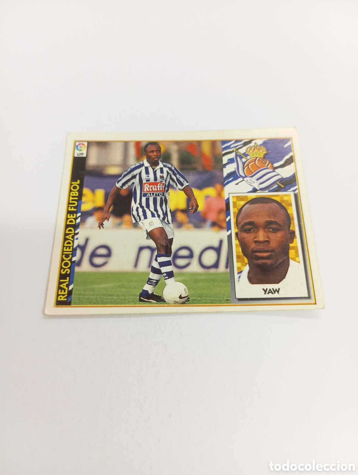 Cromos de F&uacute;tbol: YAW ERROR Escudo REAL MADRID Real Sociedad Liga Este 1997 1998 NUEVO SIN PEGAR 97 98