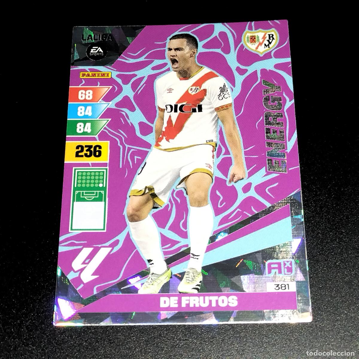 Cromos de F&uacute;tbol: 381 DE FRUTOS ENERGY RAYO VALLECANO CROMOS ADRENALYN XL LALIGA CARD 2023 2024 23 214 PANINI