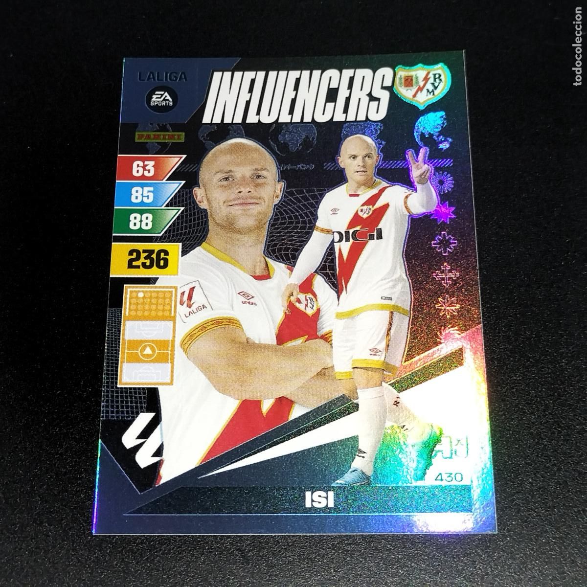 Cromos de F&uacute;tbol: 430 ISI INFLUENCERS RAYO VALLECANO CROMOS ADRENALYN XL LALIGA CARD 2023 2024 23 214 PANINI