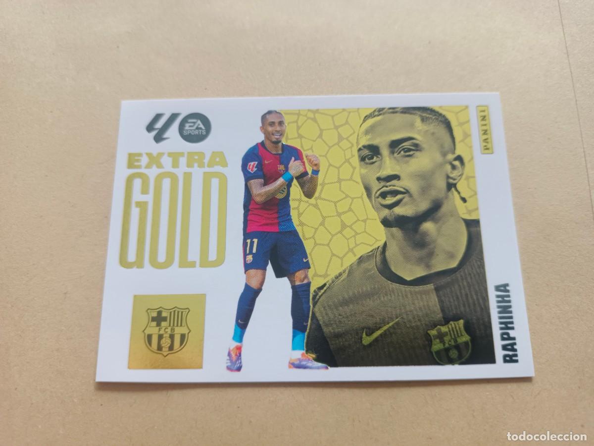 Cromos de F&uacute;tbol: LALIGA ESTE 2025 2026 EA SPORTS 25 26 ALBUM PANINI EXTRA GOLD F&Uacute;TBOL CLUB BARCELONA RAPHINHA