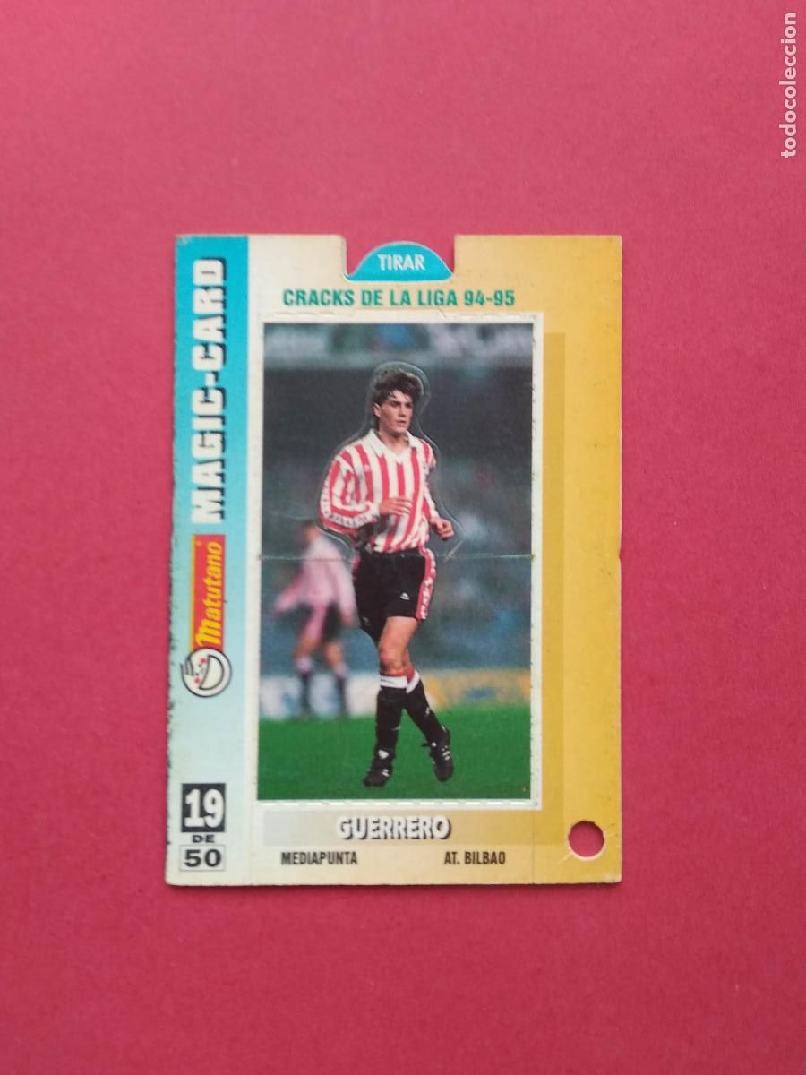 Fu&szlig;ball-Sticker: CROMO MAGIC-CARD DE MATUTANO , N&ordm; 19 GUERRERO , ATHLETIC BILBAO