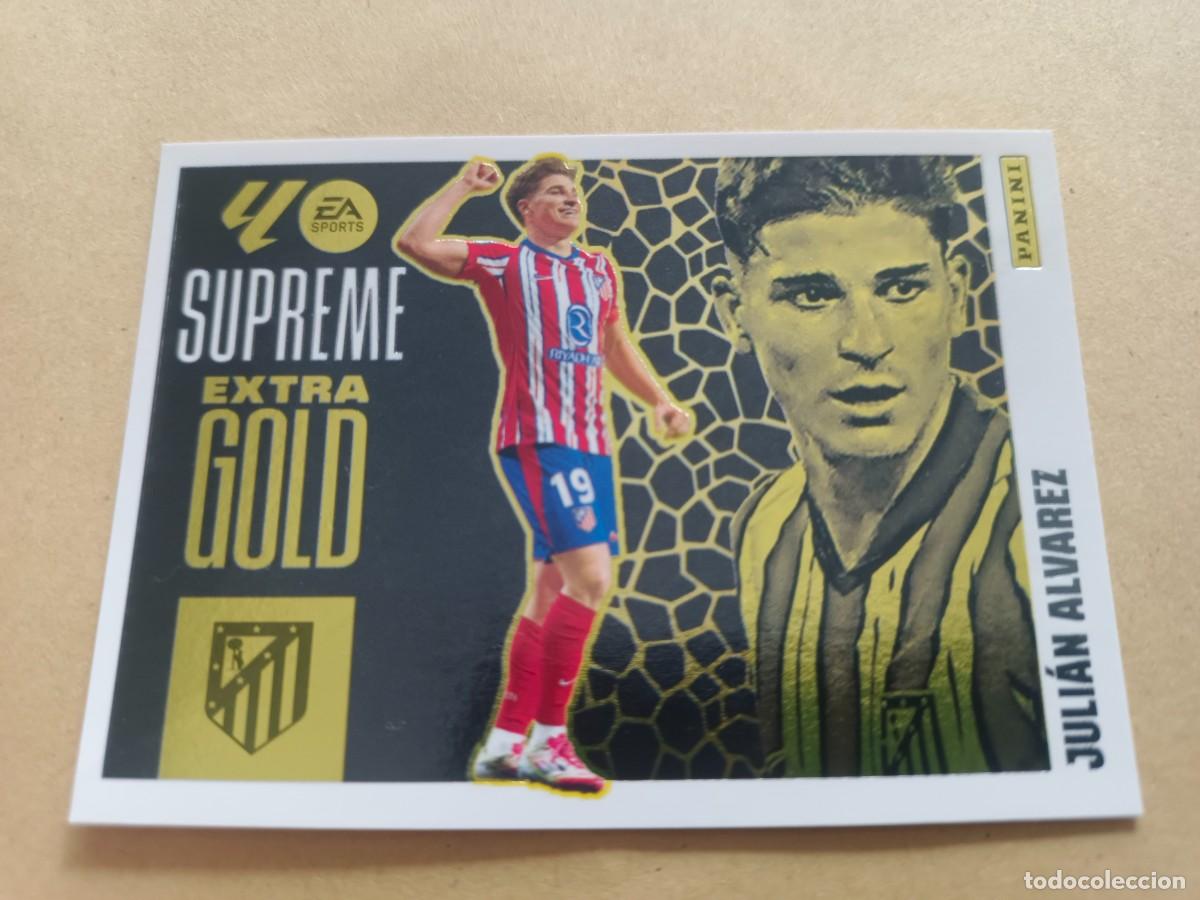 Cromos de F&uacute;tbol: LALIGA ESTE 2025 2026 EA SPORTS 25 26 PANINI SUPREME EXTRA GOLD AT.MADRID JULI&Aacute;N &Aacute;LVAREZ