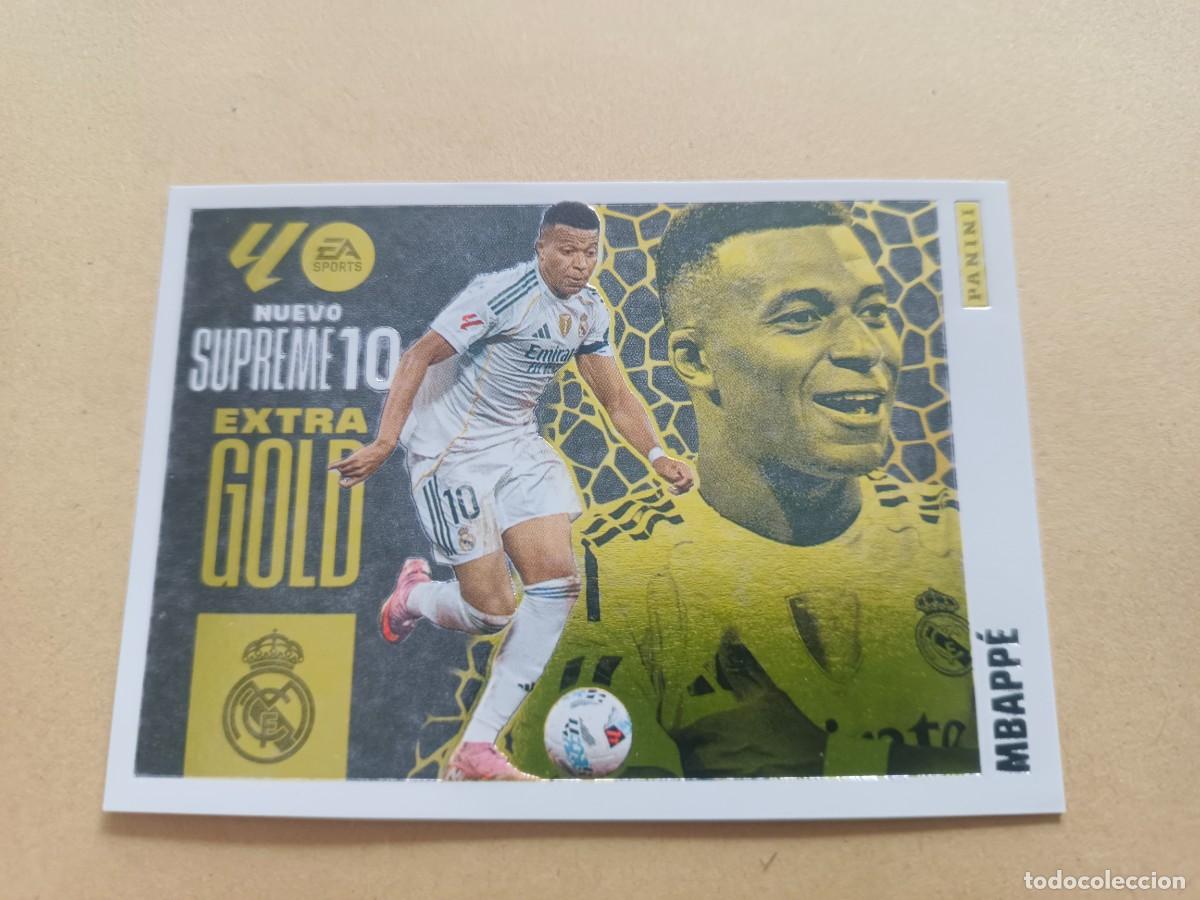 Cromos de F&uacute;tbol: LALIGA ESTE 2025 2026 EA SPORTS 25 26 PANINI NUEVO SUPREME EXTRA GOLD REAL MADRID MBAPPE