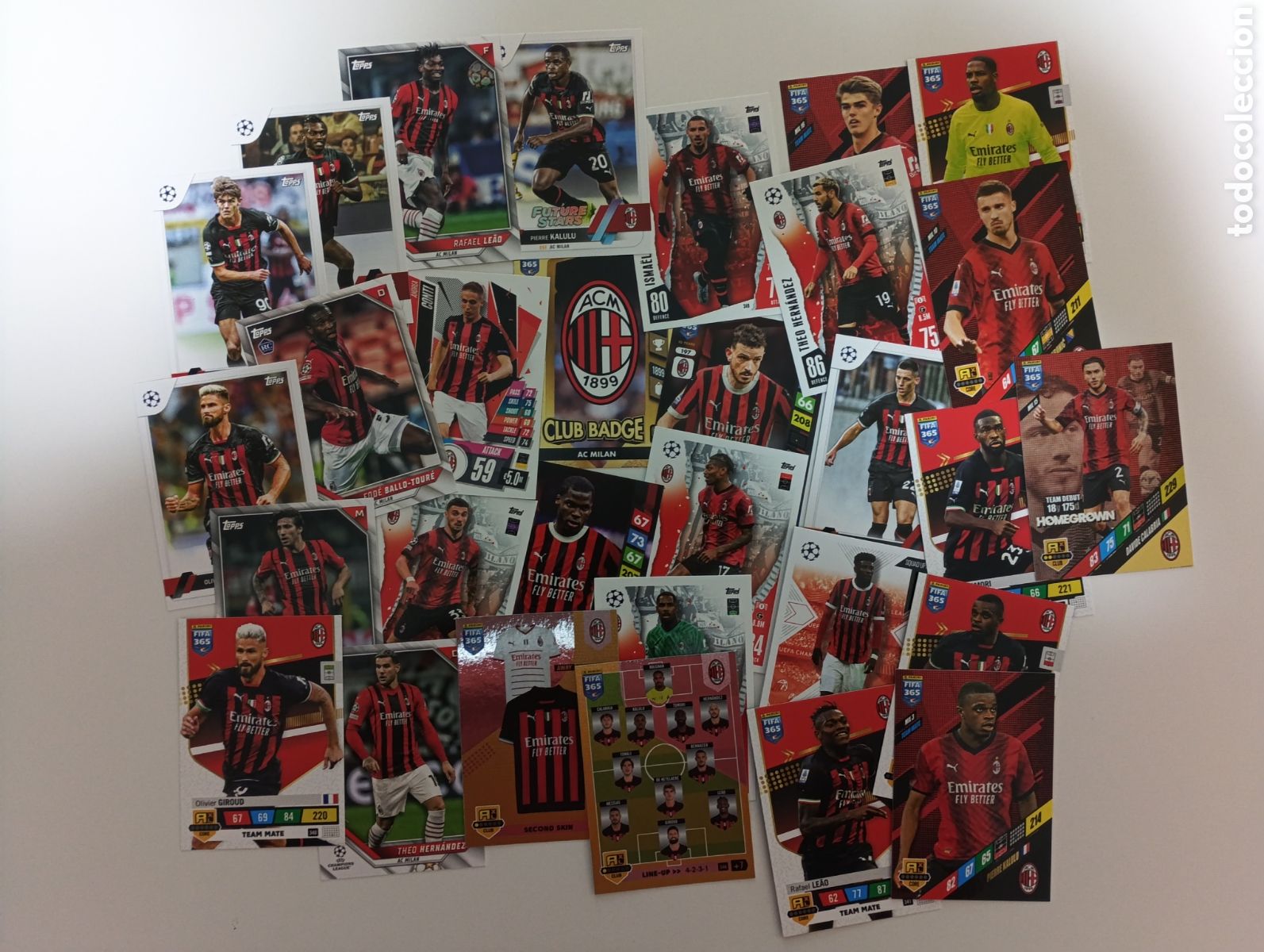 Figurine di Calcio: Milan Lote 30 Cromos.Cartas Todos Diferentes