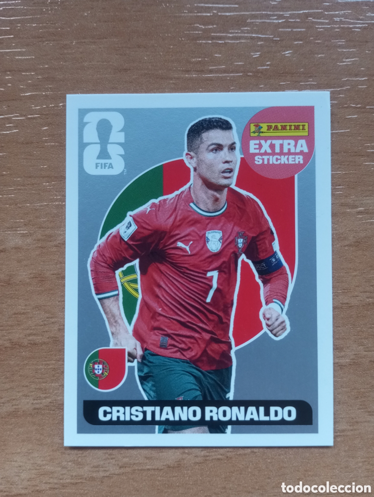 Cromos de F&uacute;tbol: Extra sticker plata world cup 26 cristiano Ronaldo