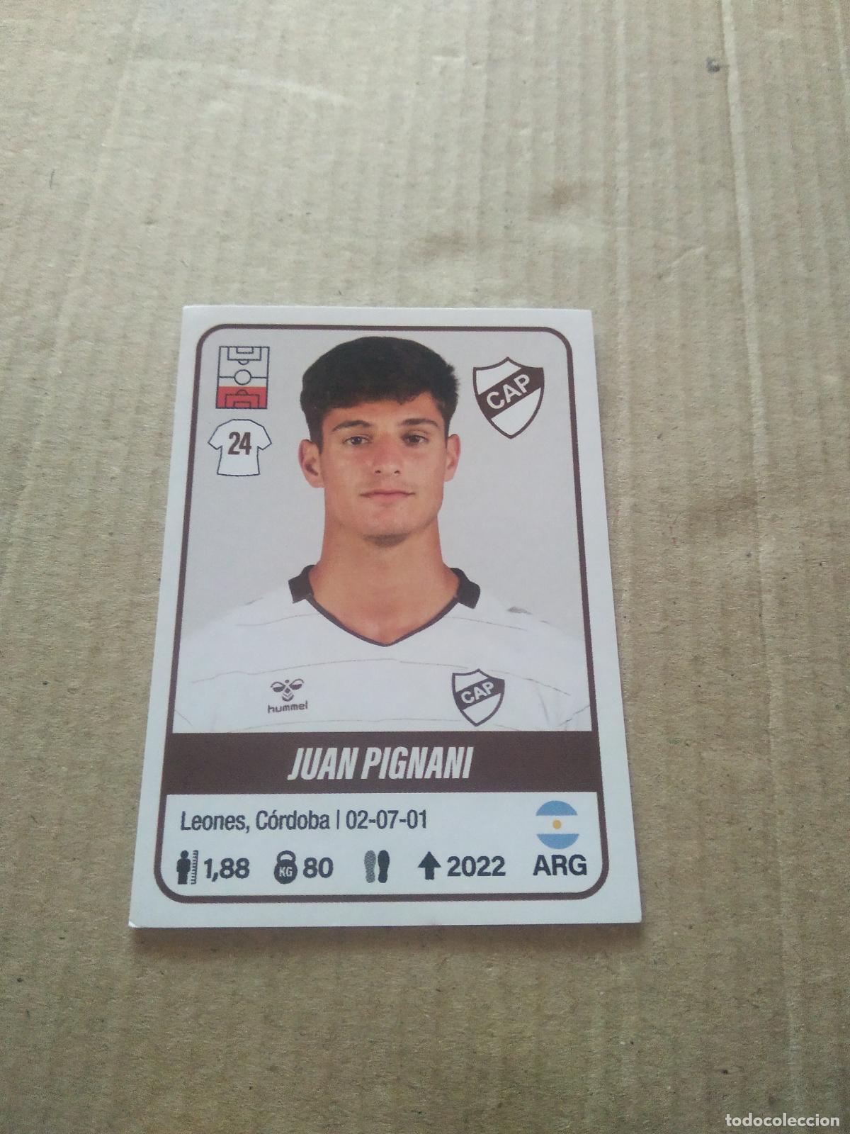 Cromos de F&uacute;tbol: 314 JUAN PIGNANI PLATENSE CROMO FUTBOL ARGENTINO PANINI LIGA ARGENTINA 2023