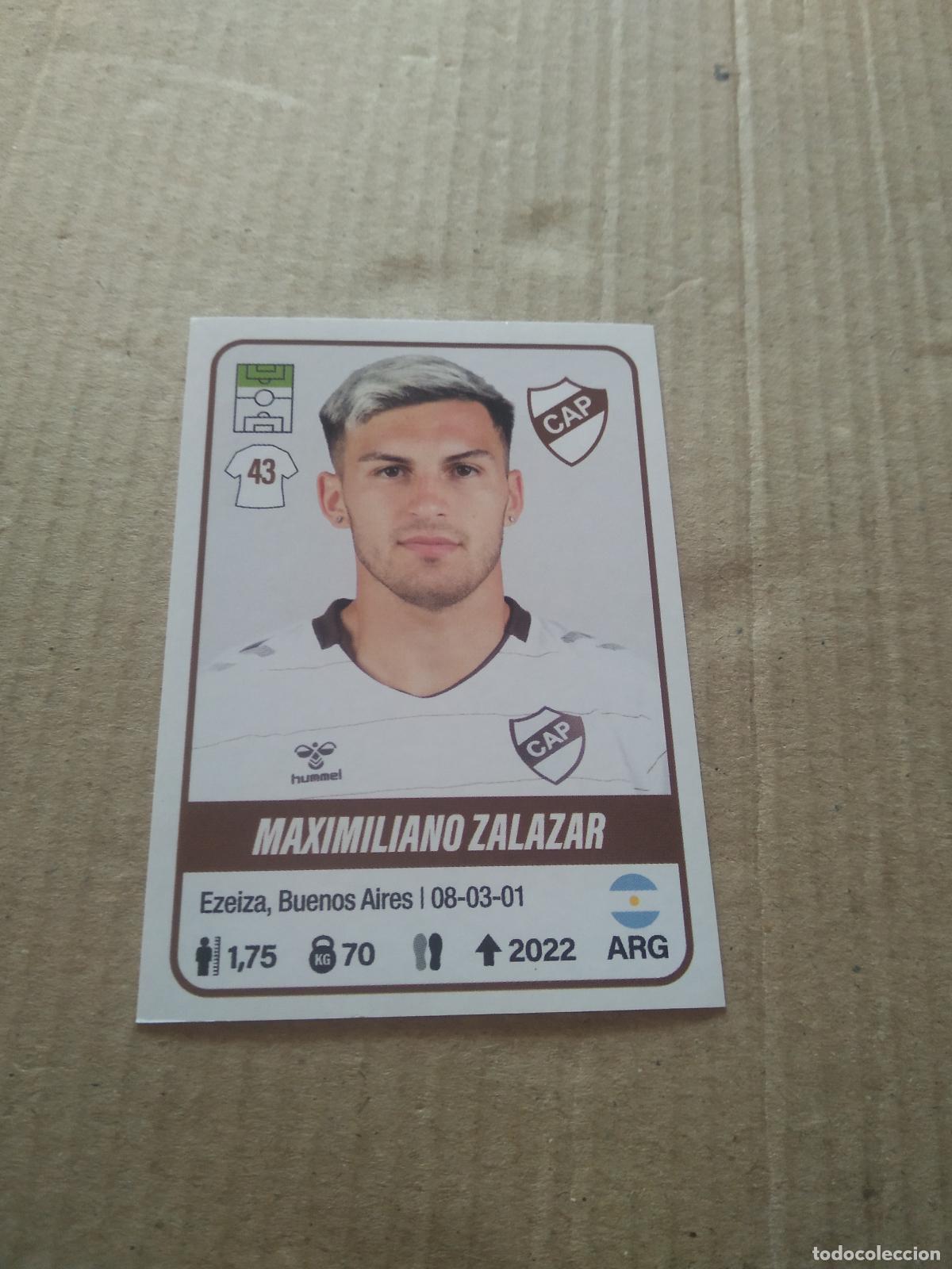 Cromos de F&uacute;tbol: 323 MAXIMILIANO ZALAZAR PLATENSE CROMO FUTBOL ARGENTINO PANINI LIGA ARGENTINA 2023