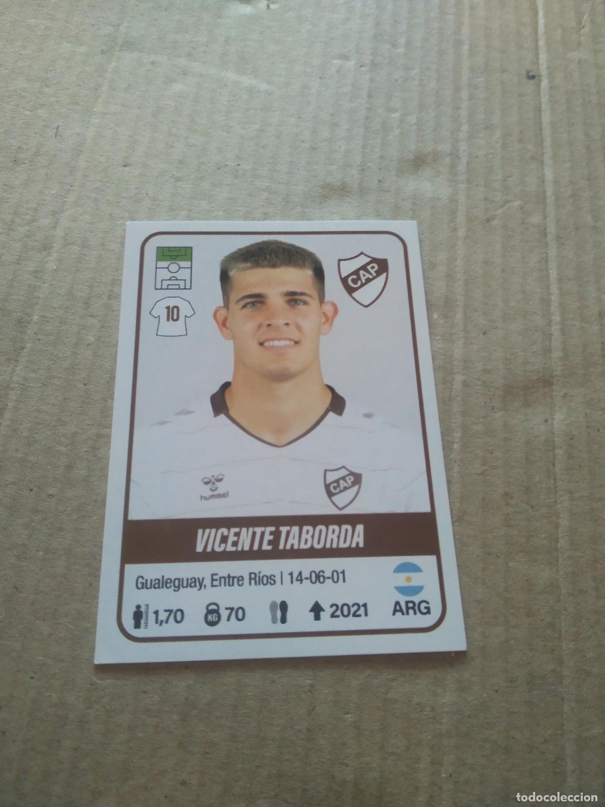 Cromos de F&uacute;tbol: 324 VICENTE TABORDA PLATENSE CROMO FUTBOL ARGENTINO PANINI LIGA ARGENTINA 2023