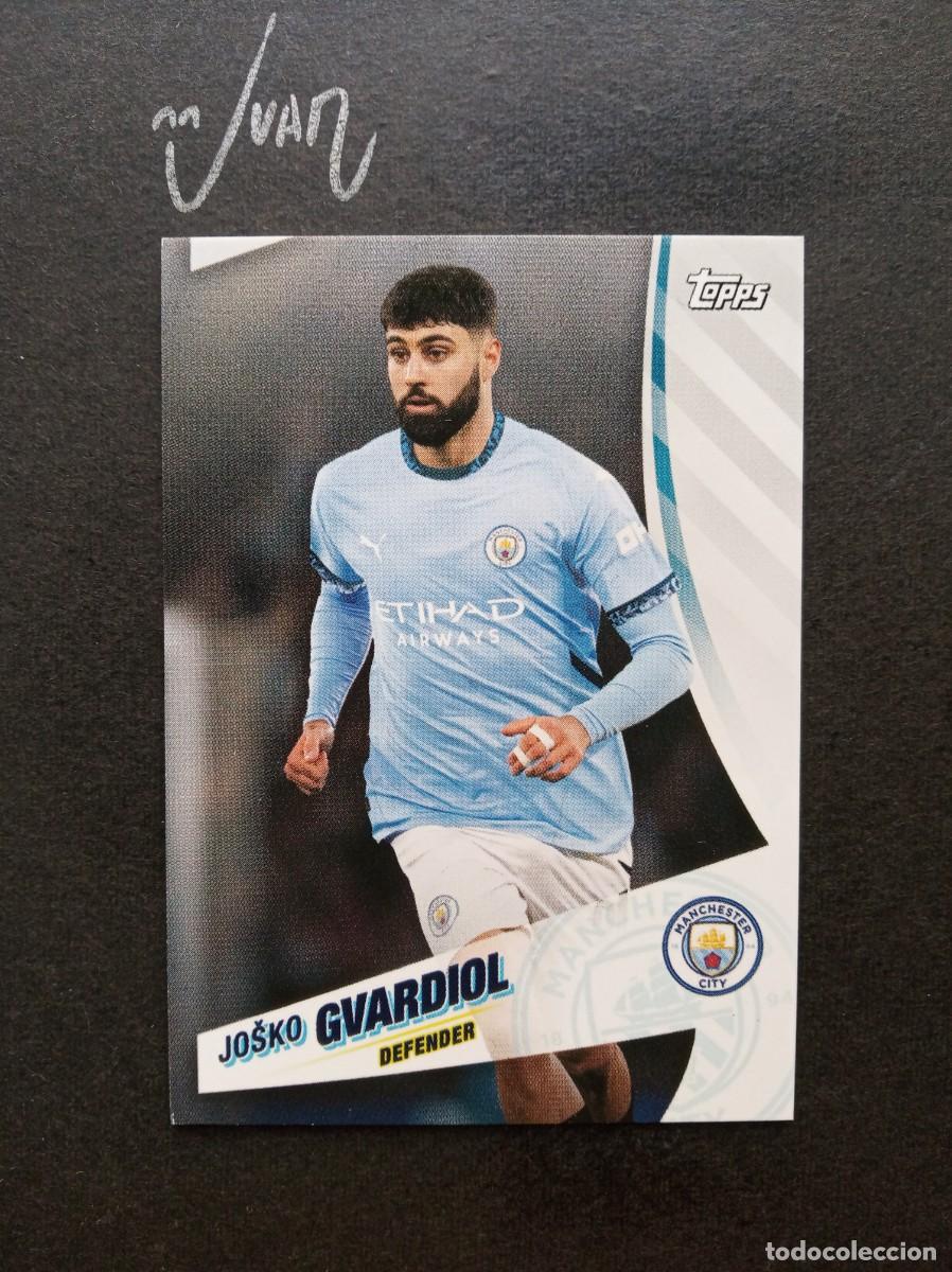Cromos de F&uacute;tbol: N&ordm; 7 JOSKO GVARDIOL MANCHESTER CITY CROACIA ⚽ TOPPS &reg; BLUE MOON 2024 2025 24 25 NUEVO