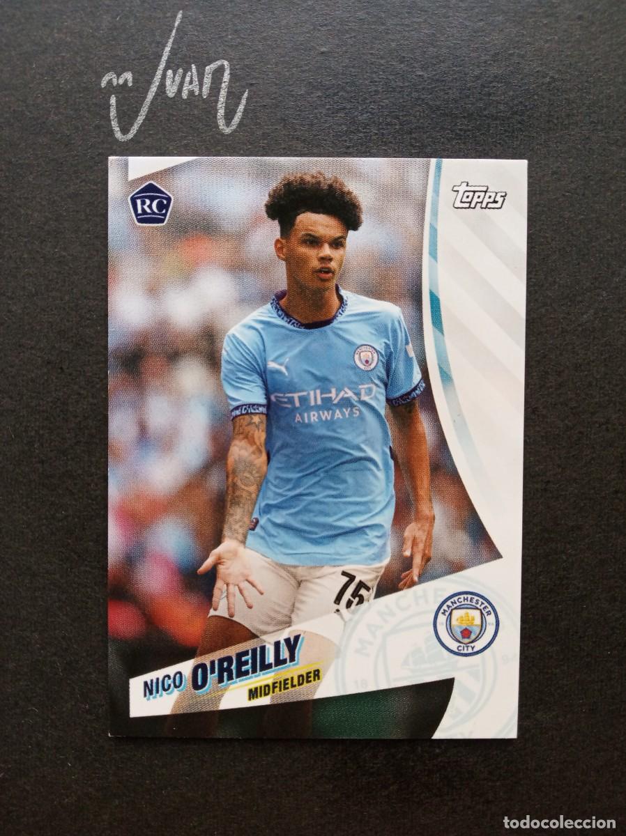 Cromos de F&uacute;tbol: N&ordm; 9 ROOKIE NICO O'REILLY MANCHESTER CITY INGLATERRA ⚽ TOPPS &reg; BLUE MOON 2024 2025 24 25 NUEVO