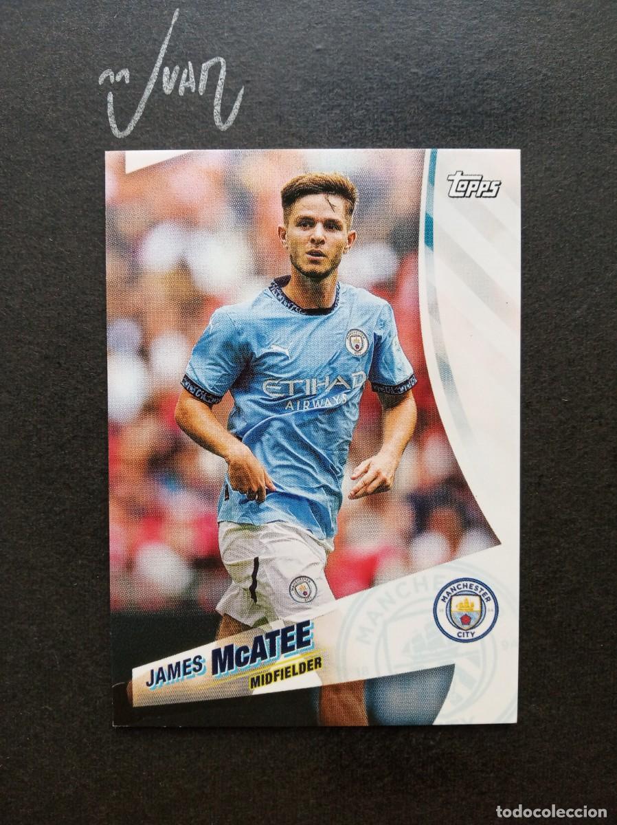 Cromos de F&uacute;tbol: N&ordm; 10 JAMES McATEE MANCHESTER CITY INGLATERRA ⚽ TOPPS &reg; BLUE MOON 2024 2025 24 25 NUEVO