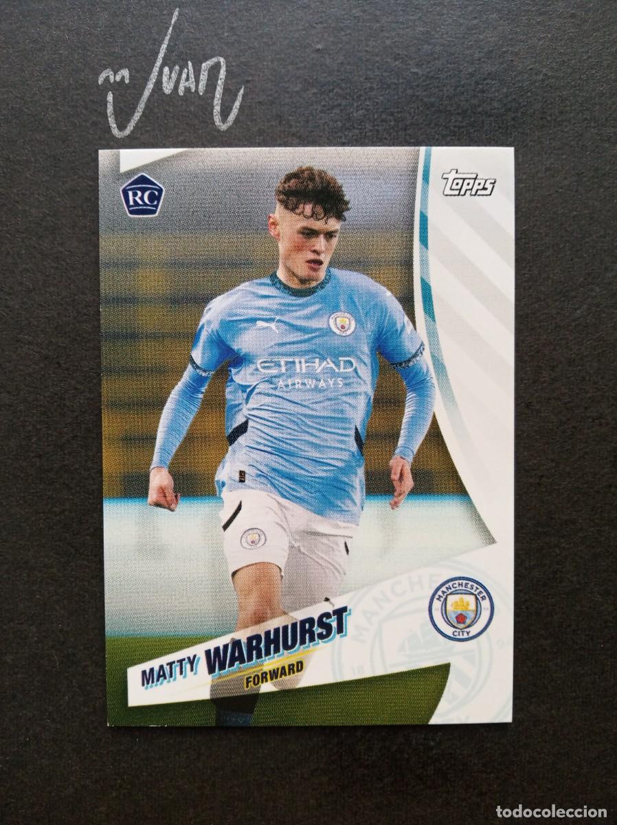 Cromos de F&uacute;tbol: N&ordm; 22 ROOKIE MATTY WARHURST MANCHESTER CITY ⚽ TOPPS &reg; BLUE MOON 2024 2025 24 25 NUEVO