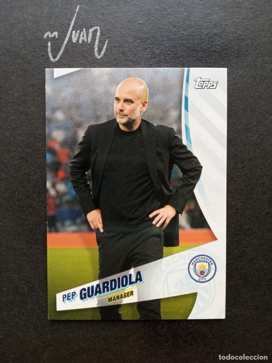 Cromos de F&uacute;tbol: N&ordm; 23 MANAGER PEP GUARDIOLA MANCHESTER CITY ⚽ TOPPS &reg; BLUE MOON 2024 2025 24 25 NUEVO