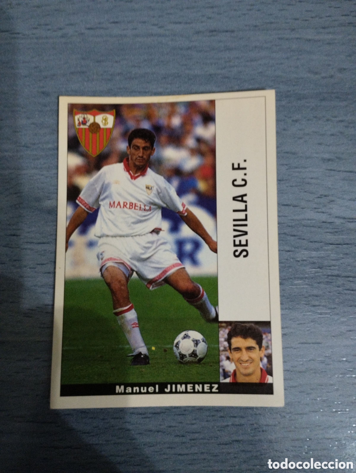 Cromos de F&uacute;tbol: Cromo Panini liga 95 96 Jim&eacute;nez Sevilla sin pegar