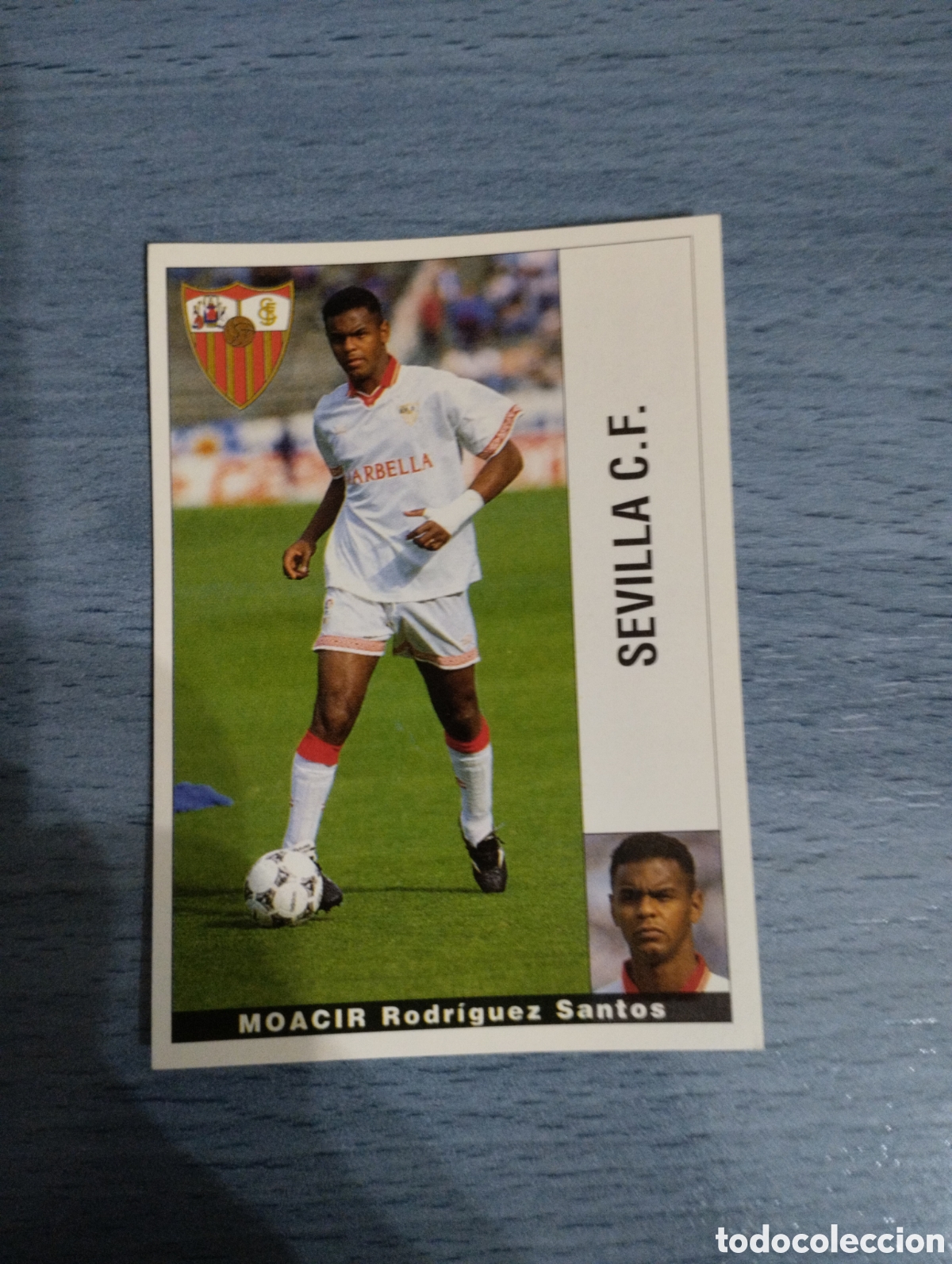 Cromos de F&uacute;tbol: Cromo Panini liga 95 96 moacir Sevilla sin pegar