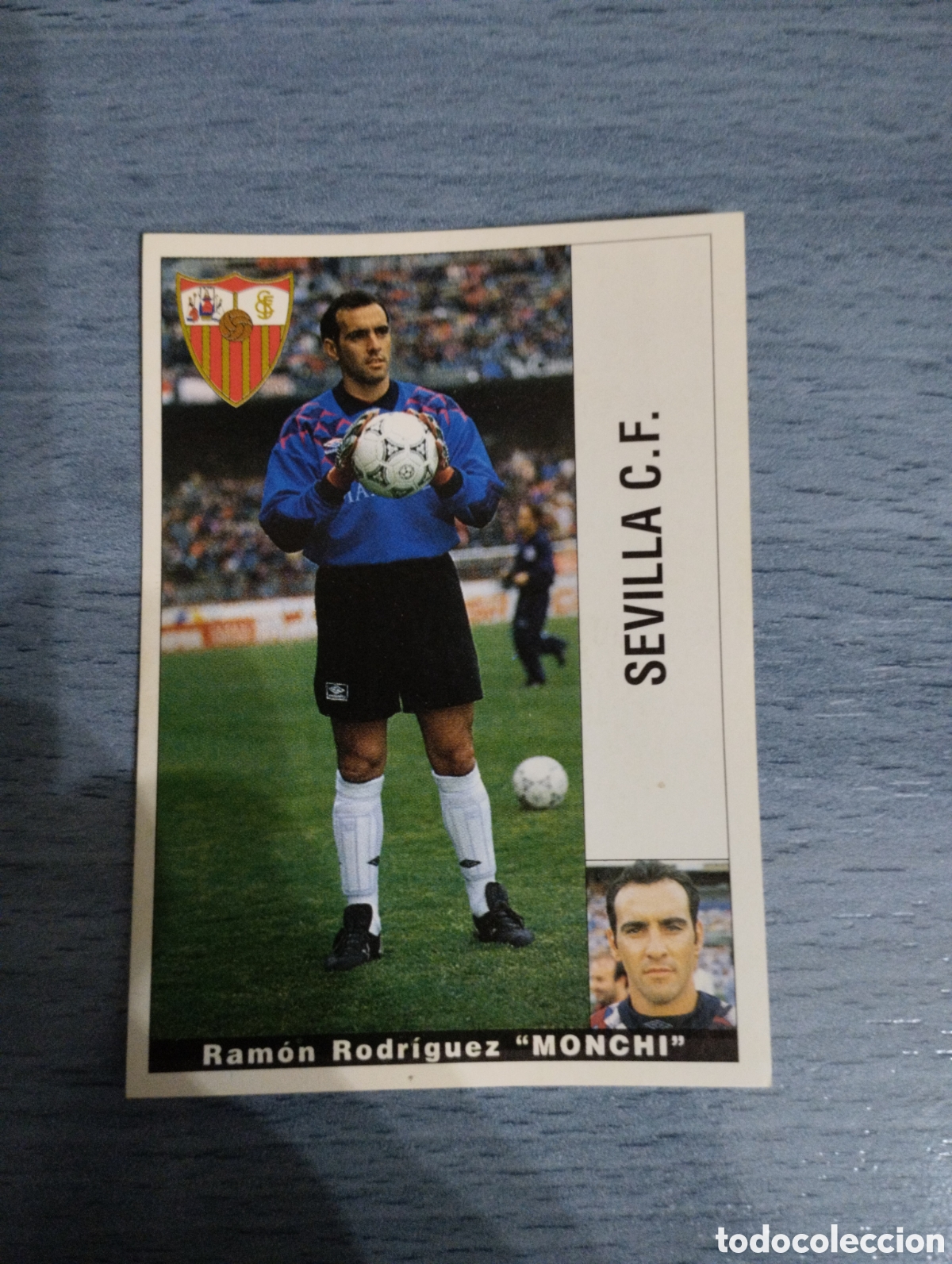Cromos de F&uacute;tbol: Cromo Panini liga 95 96 Monchi Sevilla sin pegar