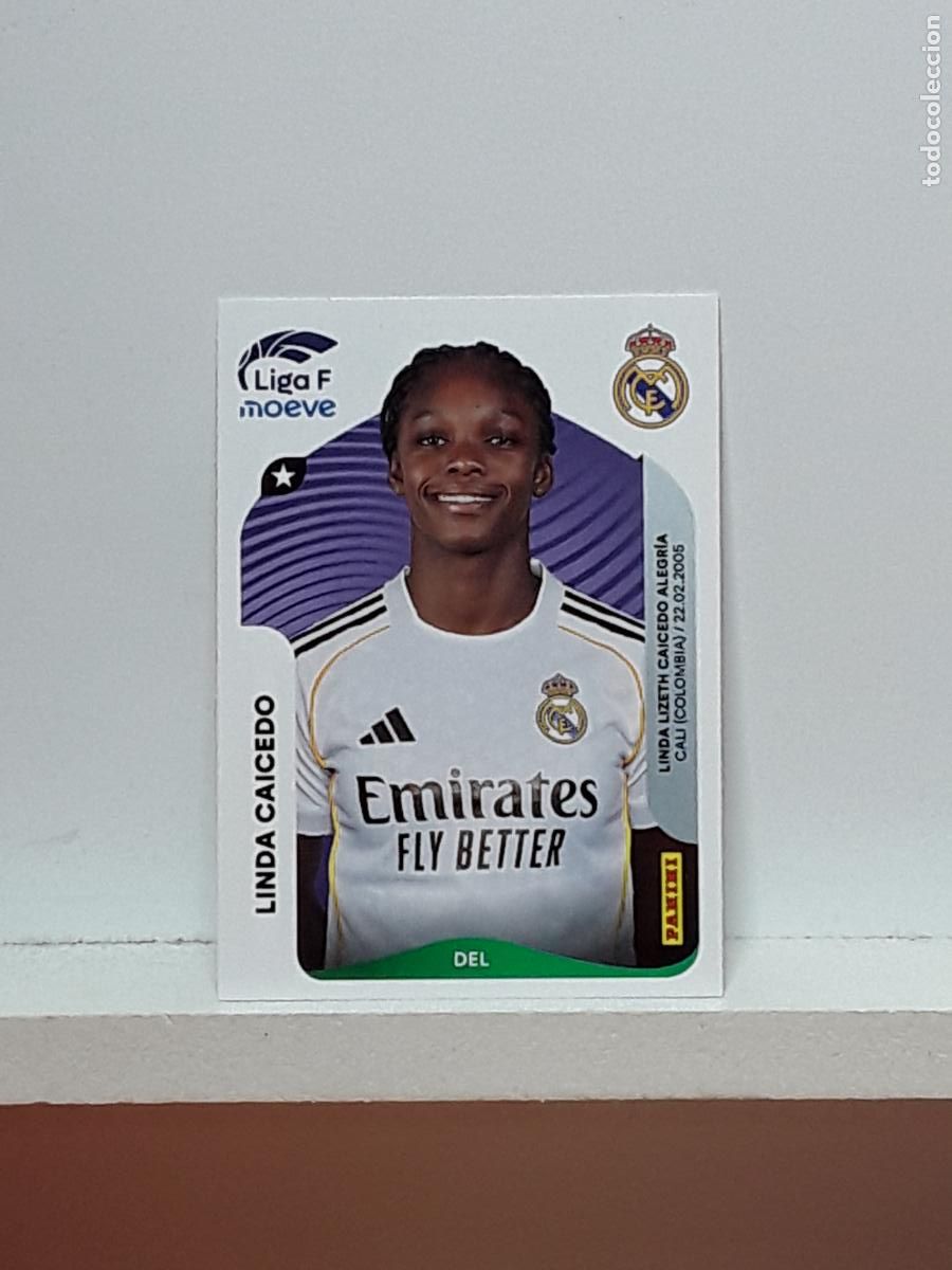 Cromos de F&uacute;tbol: LIGA FEMENINA 2025 2026 F 25 26 ALBUM PANINI LIGA N 280 REAL MADRID LINDA CAICEDO