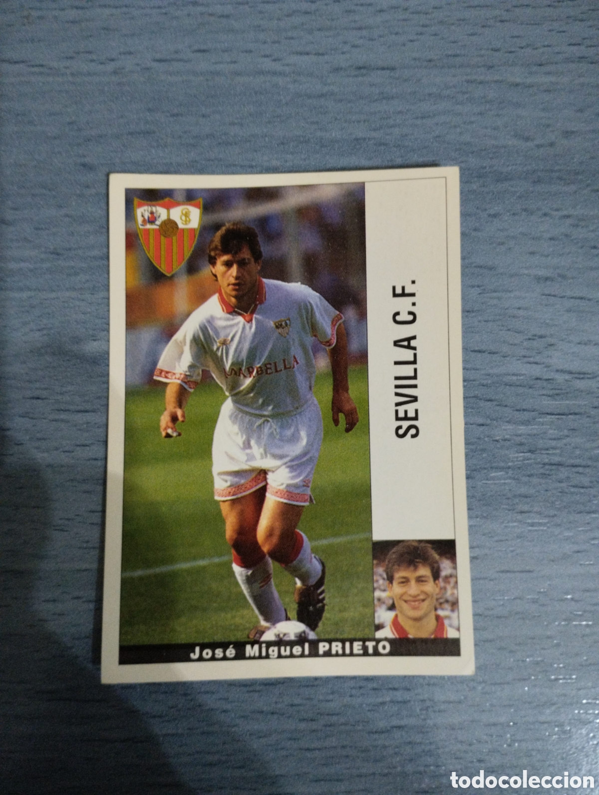 Cromos de F&uacute;tbol: Cromo Panini liga 95 96 prieto Sevilla sin pegar