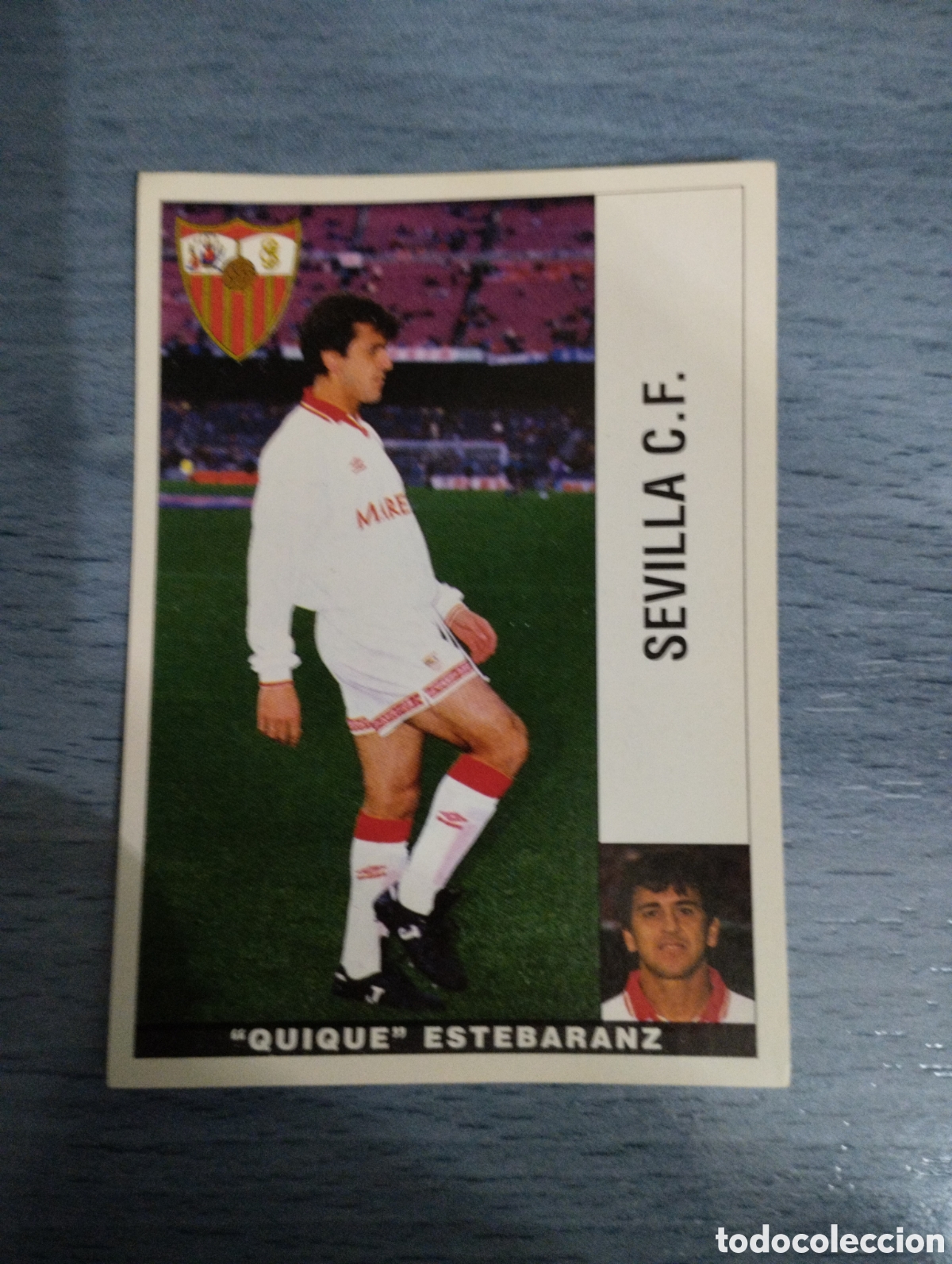 Cromos de F&uacute;tbol: Cromo Panini liga 95 96 quique estebaranz Sevilla sin pegar