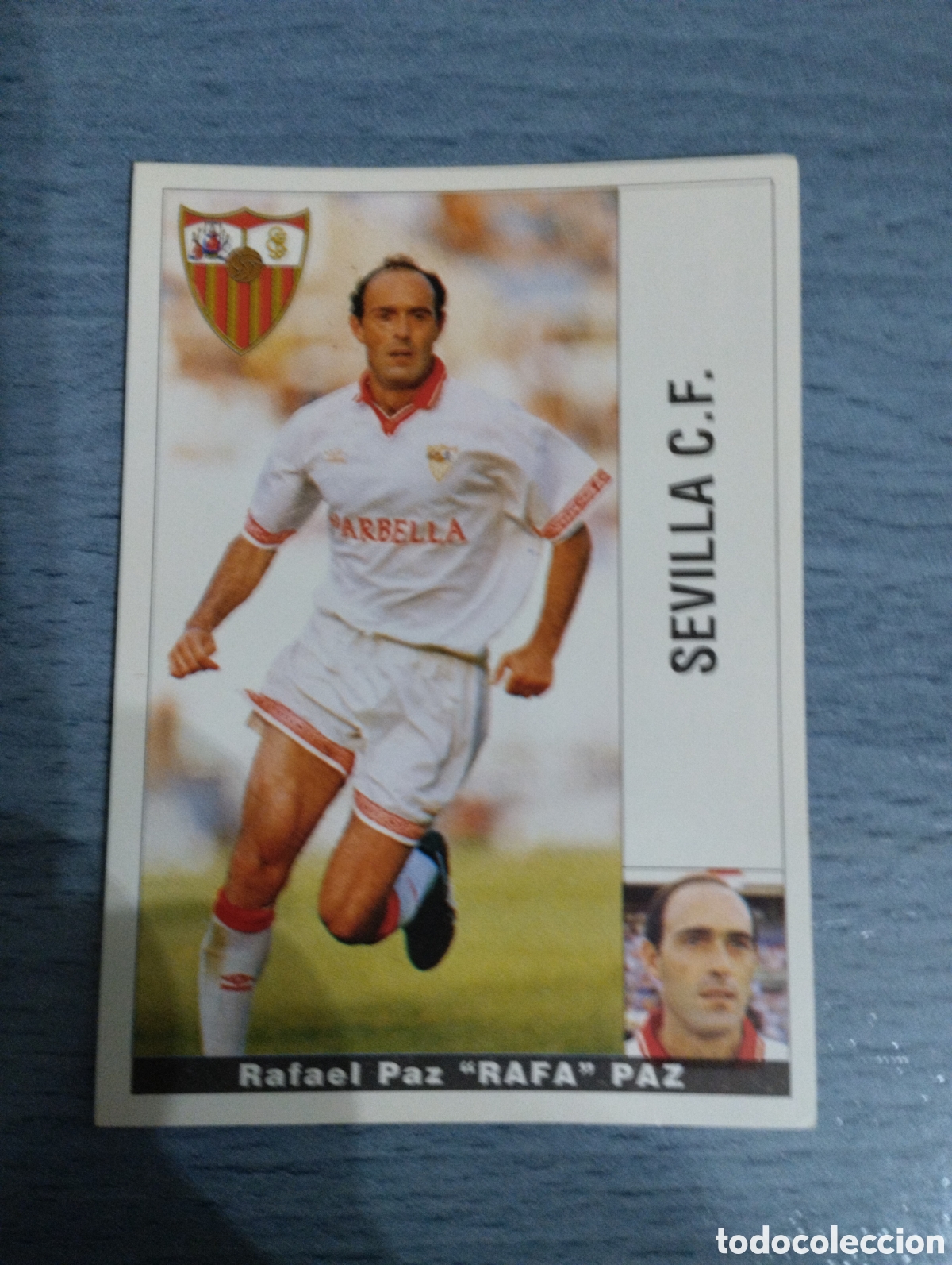 Cromos de F&uacute;tbol: Cromo Panini liga 95 96 rafa paz Sevilla sin pegar