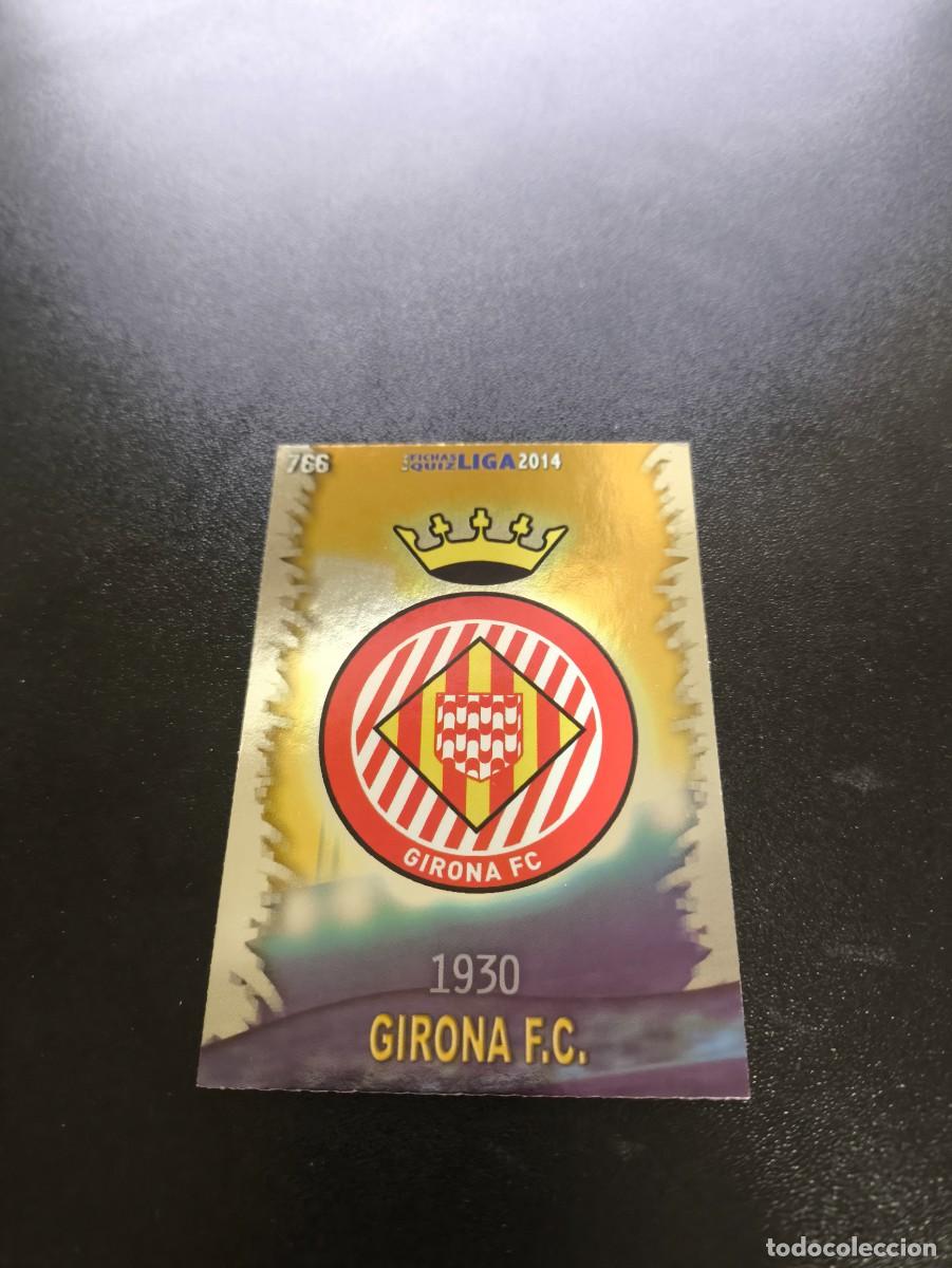 Cromos de F&uacute;tbol: 766 ESCUDO BRILLO LISO GIRONA MUNDICROMO LIGA 2013 2014 13 14 PLATINUM NO PANINI ESTE