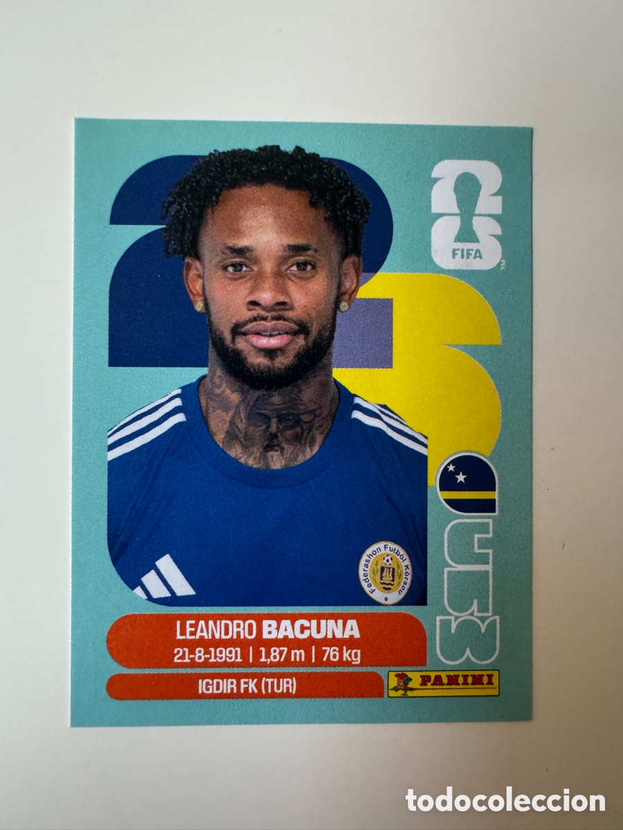 Cromos de F&uacute;tbol: Curazao CUW MUNDIAL FIFA WORLD CUP 2026 STICKER PANINI CUW12 &ndash; Leandro Bacuna N&ordm; 12