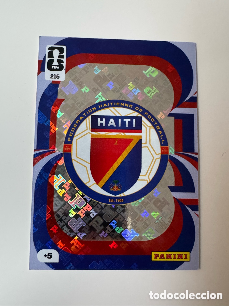 Cromos de F&uacute;tbol: Adrenalyn XL FIFA WORLD CUP 2026 ESCUDO N&deg;215 HAITI nuevo
