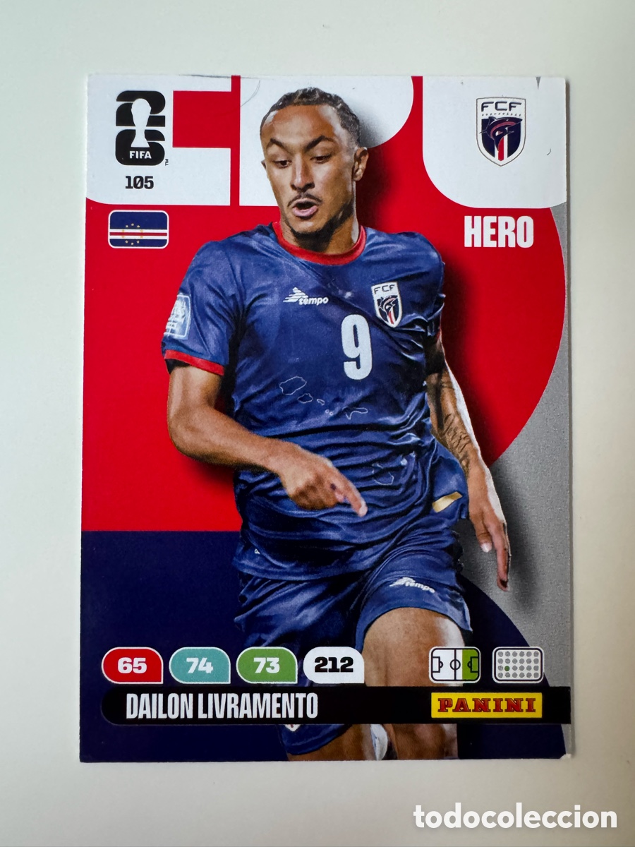 Cromos de F&uacute;tbol: ADRENALYN XL FIFA WORLD CUP 2026 &ndash; N&ordm; 105 &ndash; Dailon Livramento Cabo Verde