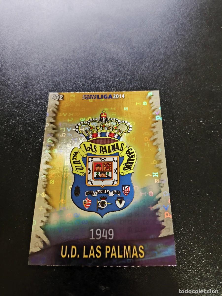 Cromos de F&uacute;tbol: 802 ESCUDO BRILLO LETRAS LAS PALMAS MUNDICROMO LIGA 2013 2014 13 14 PLATINUM NO PANINI ESTE