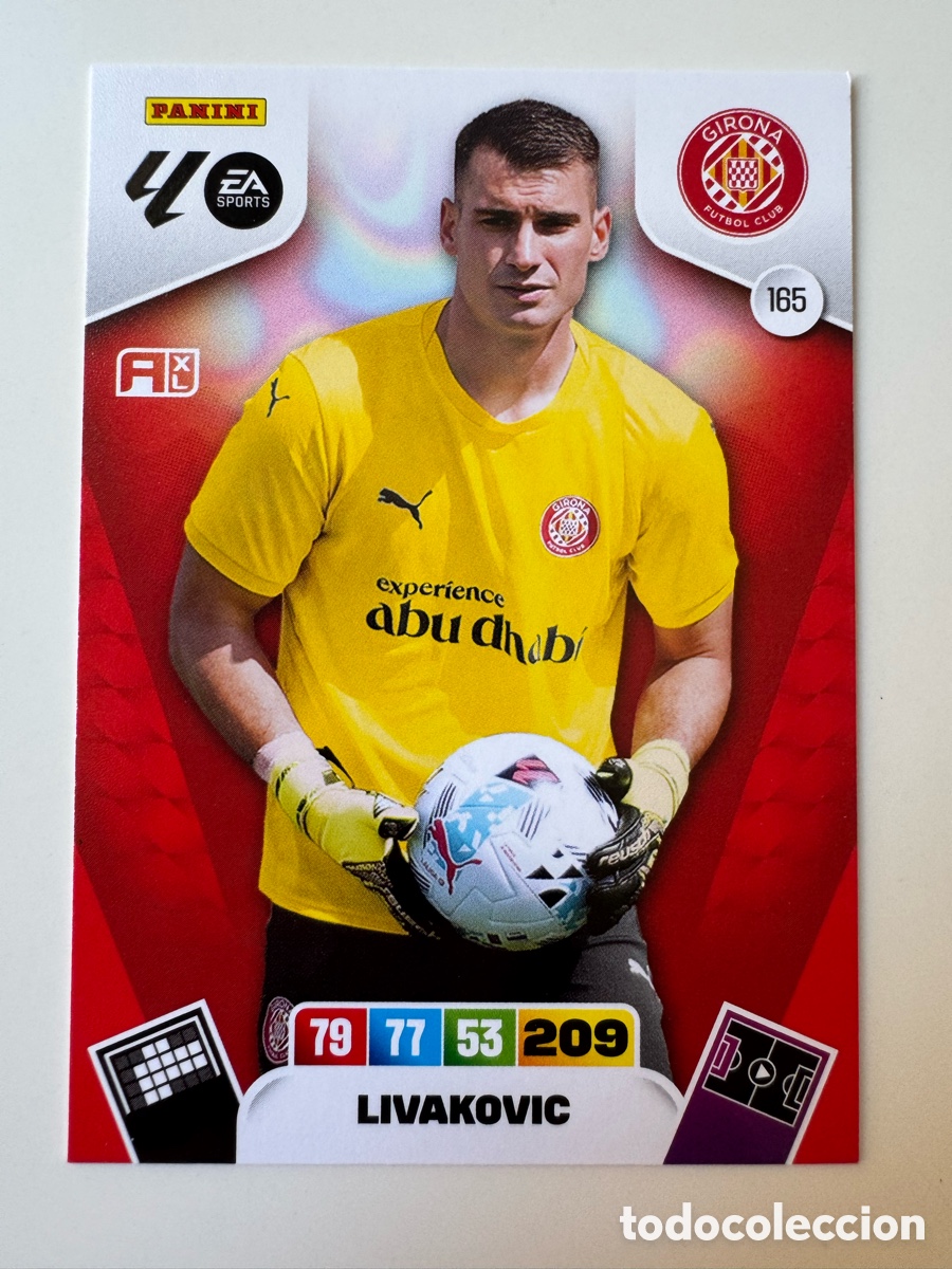 Cromos de F&uacute;tbol: PANINI ADRENALYN XL LIGA EA SPORTS 2025-2026 25-26 &ndash; Dominik Livaković Girona FC N&ordm; 165