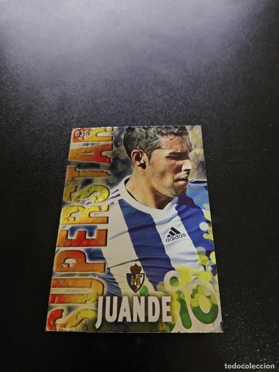 Cromos de F&uacute;tbol: 836 JUANDE SUPERSTA BRILLO LISO PONFERRADINA MUNDICROMO LIGA 2013 2014 13 14 PLATINUM NO PANINI ESTE