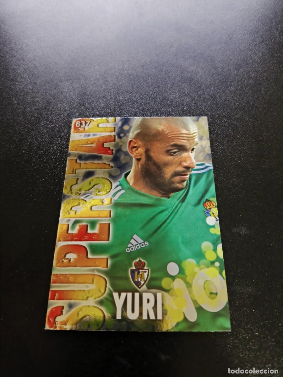 Cromos de F&uacute;tbol: 837 YURI SUPERSTAR BRILLO LISO PONFERRADINA MUNDICROMO LIGA 2013 2014 13 14 PLATINUM NO PANINI ESTE