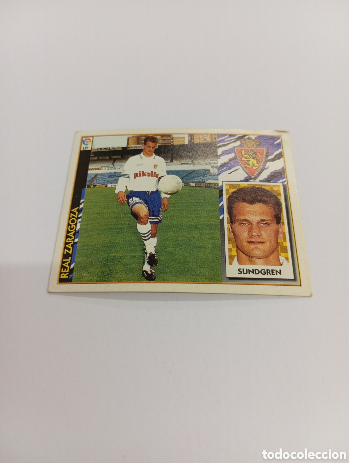 Cromos de F&uacute;tbol: SUNDGREN Zaragoza Liga Este 1997 1998 NUEVO SIN PEGAR 97 98