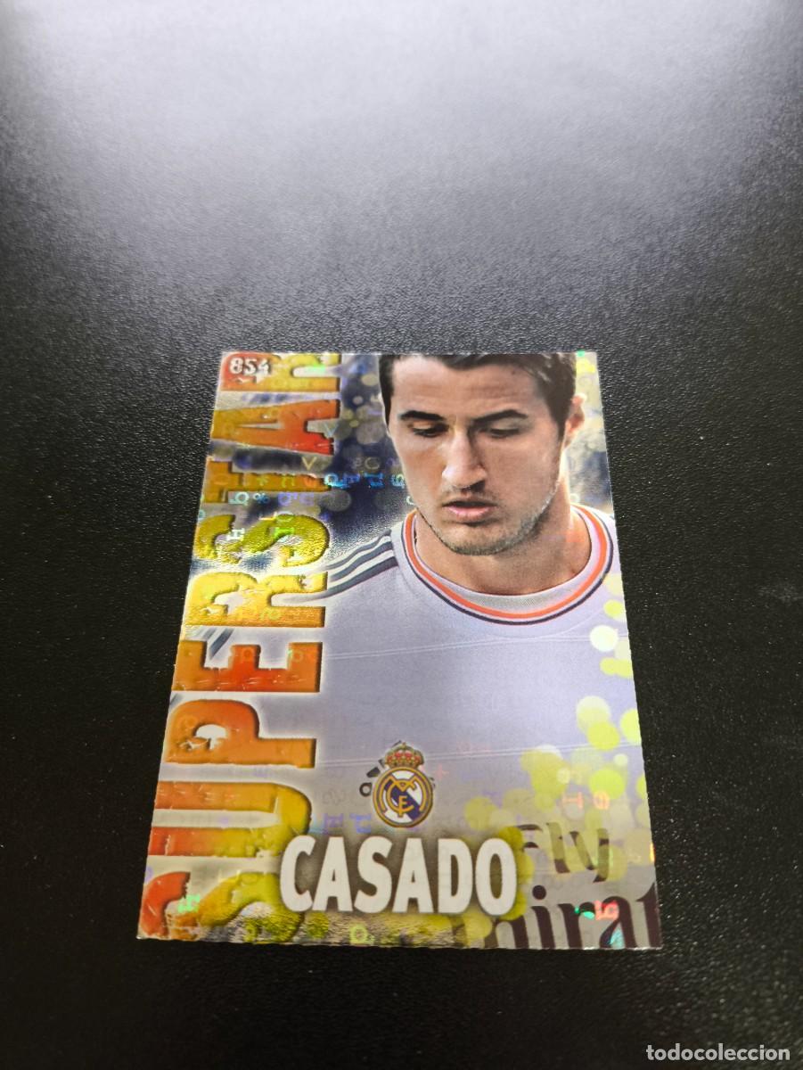 Cromos de F&uacute;tbol: 854 CASADO LETRAS REAL MADRID CASTILLA MUNDICROMO LIGA 2013 2014 13 14 PLATINUM NO PANINI ESTE