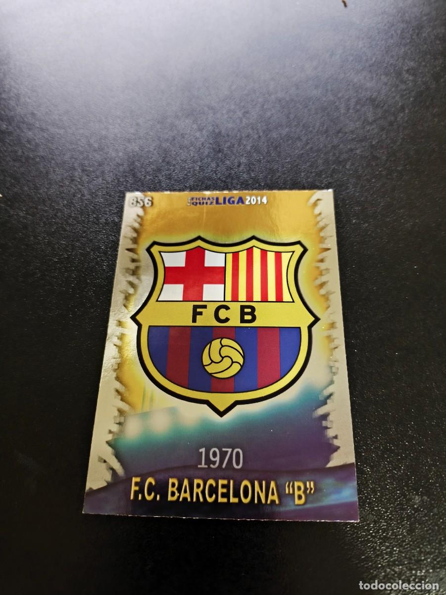 Cromos de F&uacute;tbol: 856 ESCUDO BRILLO LISO BARCELONA B MUNDICROMO LIGA 2013 2014 13 14 NO PANINI ESTE