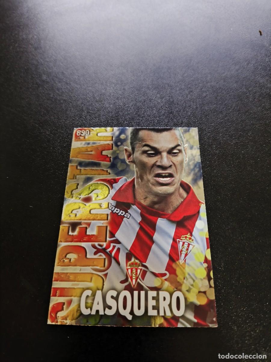 Football Stickers: 890 CASQUERO BRILLO LISO SPORTING DE GIJON MUNDICROMO LIGA 2013 2014 13 14 PLATINUM NO PANINI ESTE