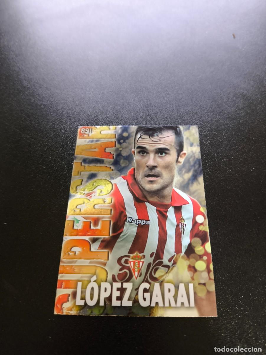 Football Stickers: 891 LOPEZ GARAI BRILLO LIS SPORTING DE GIJON MUNDICROMO LIGA 2013 2014 13 14 PLATINUM NO PANINI ESTE