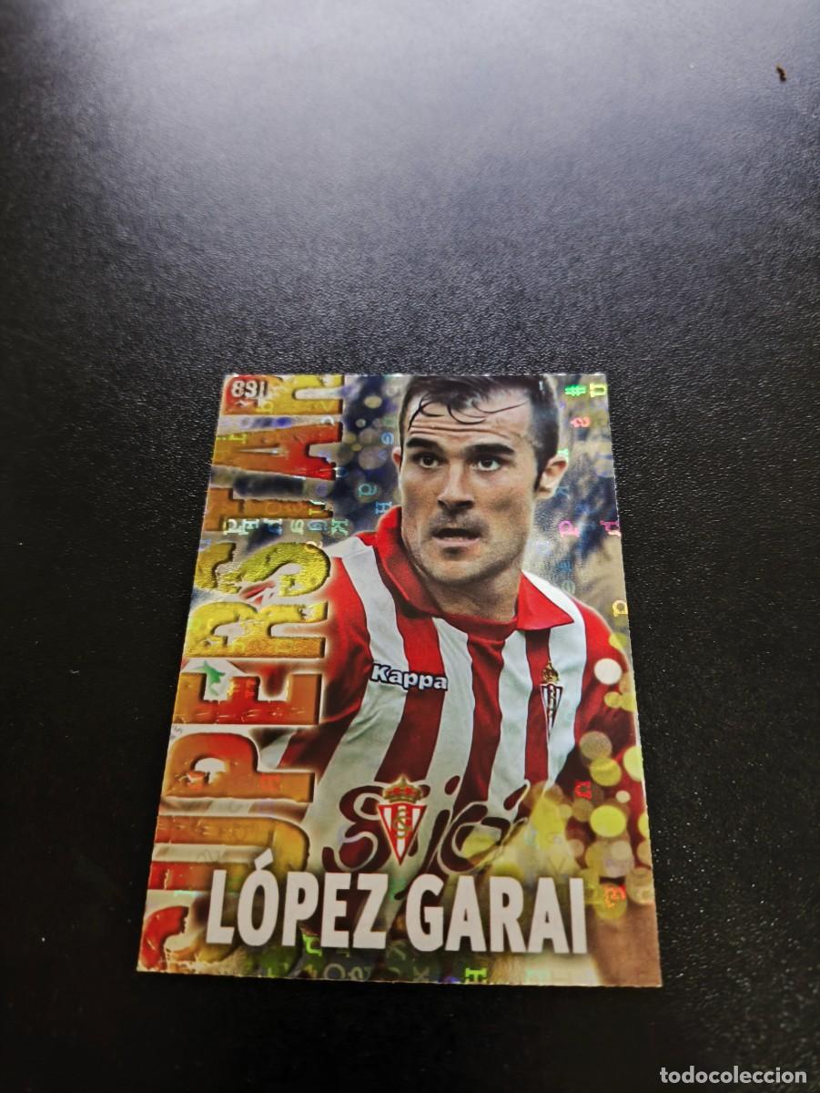 Football Stickers: 891 LOPEZ GARAI LETRAS SPORTING DE GIJON MUNDICROMO LIGA 2013 2014 13 14 PLATINUM NO PANINI ESTE