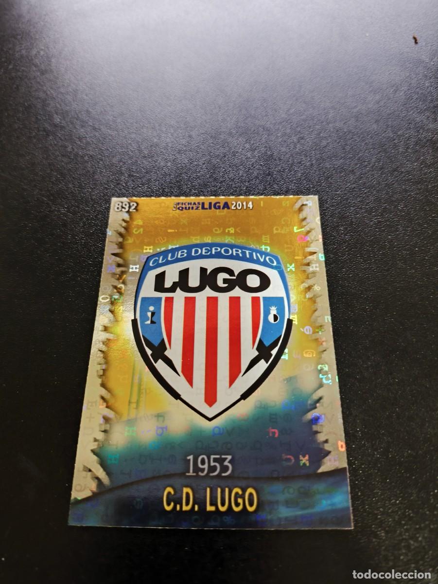 Football Stickers: 892 ESCUDO BRILLO LETRAS LUGO MUNDICROMO LIGA 2013 2014 13 14 PLATINUM NO PANINI ESTE